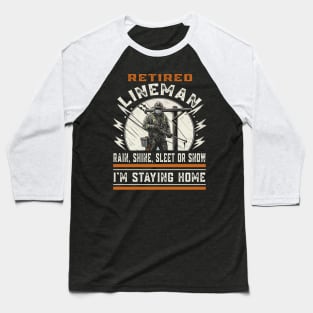 Retired Lineman Baseball T-Shirt